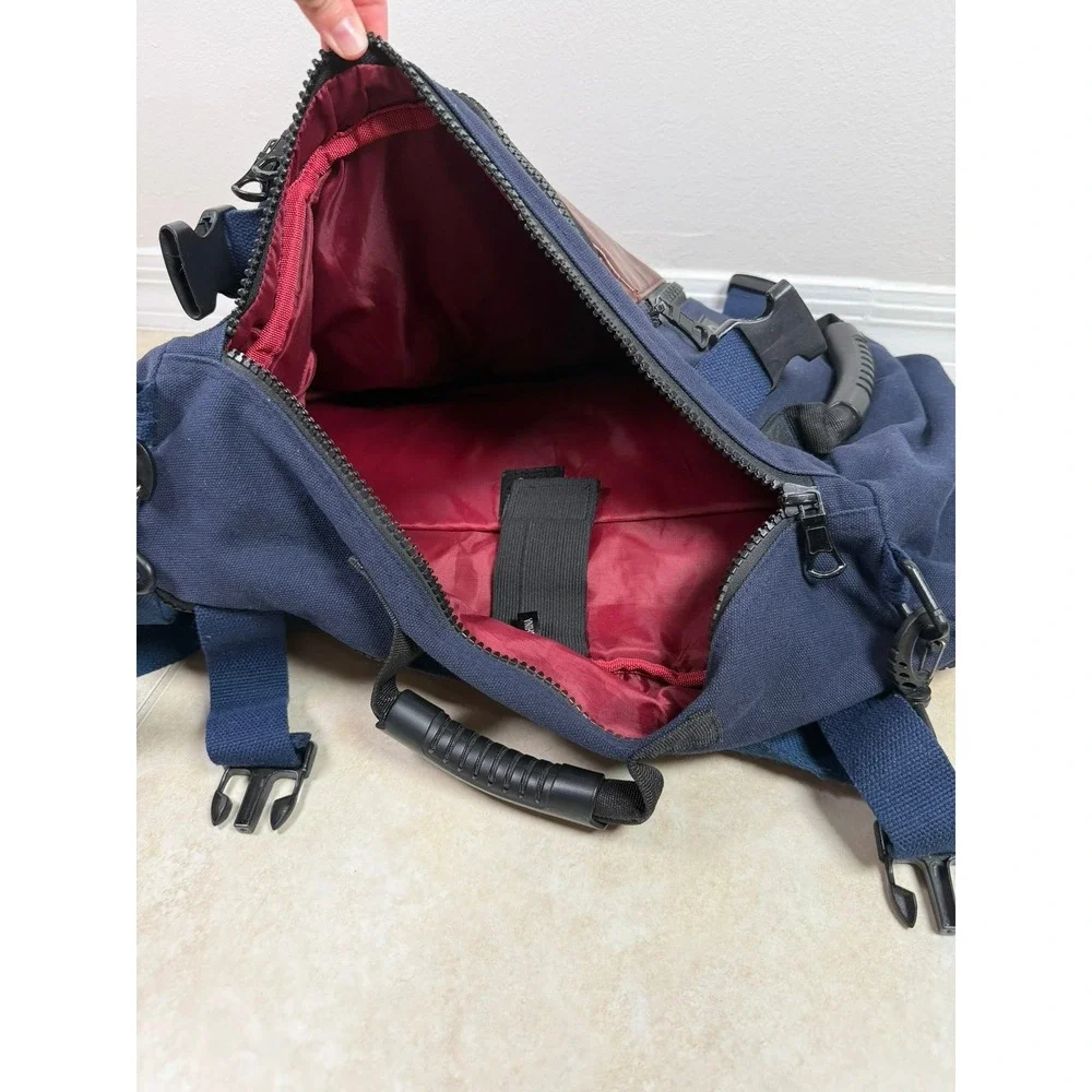 Sovrn Republic Drifter Convertible Duffle Backpack Navy Blue Utility Bag